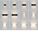 Lâmpada de parede led, à prova d'água, de alumínio, excelente para iluminação de jardim, para decoração de interiores, quarto, sala de estar e escadas.