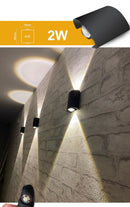 Lâmpada de parede led, à prova d'água, de alumínio, excelente para iluminação de jardim, para decoração de interiores, quarto, sala de estar e escadas.