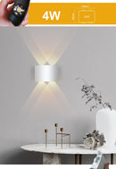 Lâmpada de parede led, à prova d'água, de alumínio, excelente para iluminação de jardim, para decoração de interiores, quarto, sala de estar e escadas.