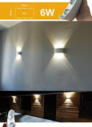 Lâmpada de parede led, à prova d'água, de alumínio, excelente para iluminação de jardim, para decoração de interiores, quarto, sala de estar e escadas.