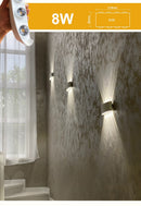Lâmpada de parede led, à prova d'água, de alumínio, excelente para iluminação de jardim, para decoração de interiores, quarto, sala de estar e escadas.